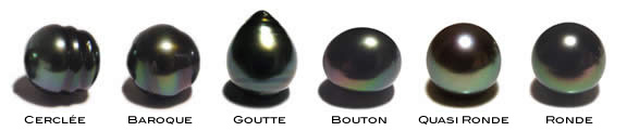 forme des perles de culture