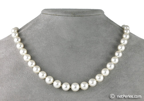 Collier de perles d'australie blanches
