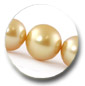 collier de perles d'Australie dor&eacute;es