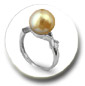 bague perle d'australie doree