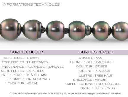 Collier de Perles baroques de tahiti