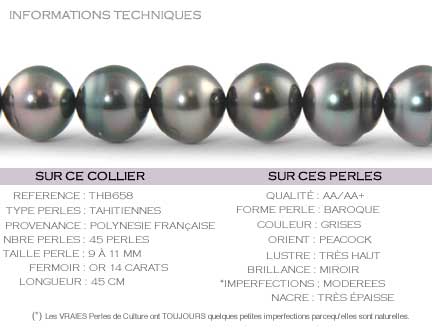 Collier de Perles baroques de tahiti