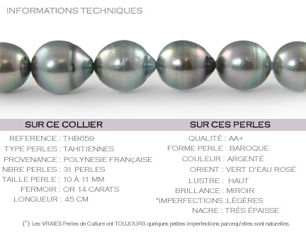 Collier de Perles baroques de tahiti