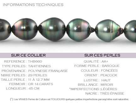Collier de Perles baroques de tahiti