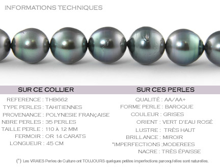 Collier de Perles baroques de tahiti