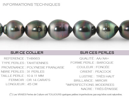 Collier de Perles baroques de tahiti