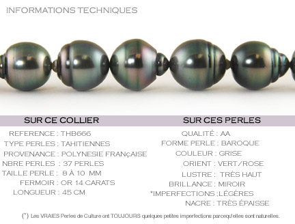 Collier de Perles baroques de tahiti