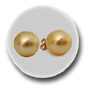 Boucles d'oreilels perles dor&eacute;es