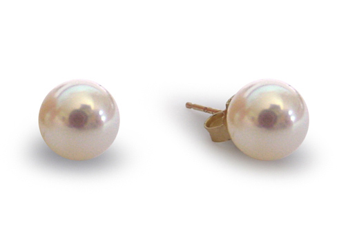paire de boucles d'oreille de perles de culture d'akoya