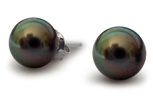 paire de boucles d'oreille de perles de tahiti