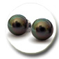 Boucles d'oreilels perles de Tahiti