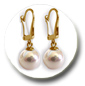 Boucles d'oreilles perles d'Akoya dormeuses