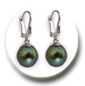 Boucles d'oreilels perles de Tahiti sur dormeuses