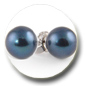 Boucles d'oreilles perles d'Akoya noires