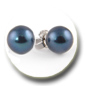 Boucles d'oreilles perles d'Akoya noires