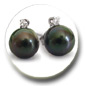 Boucles d'oreilels perles de Tahiti et diamants