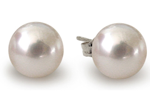 paire de boucles d'oreille de perle d'australie blanche
