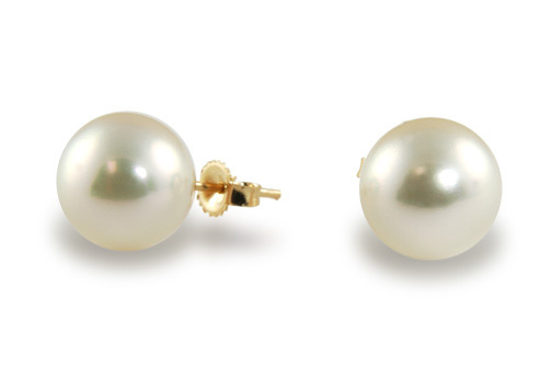 paire de boucles d'oreille de perles d'australie blanche