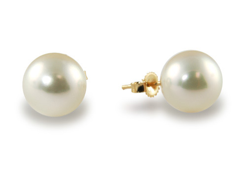 boucles d'oreilles de perles d'australie, mers du sud