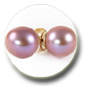 boucles d'oreille perles de culture d'eau douce lavande