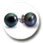 Boucles d'oreilles en Perles d'eau douce noires
