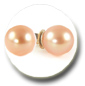 Boucles d'oreilles de perles de culture d'eau douce couleur peche