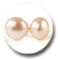Boucles d'oreilles de perles d'eau douce couleur peche