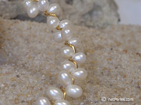 collier de perles d'eau douce ras de cou