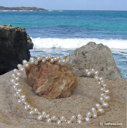 Collier de perles de culture ras de cou