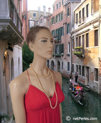 bijou en perles de culture 130 cm
