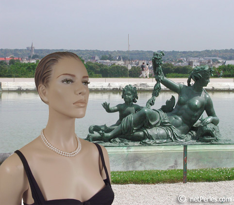 collier de perles d'eau douce de 90 cm