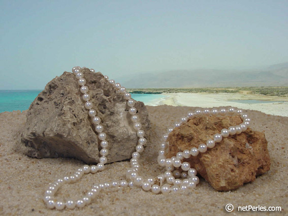 Collier de perles d'eau douce de 90 cm
