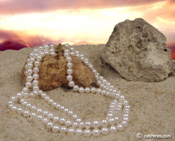Collier de perles d'eau douce triple rang