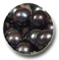 Collier de perles d'eau douce noires de 7 � 8 mm
