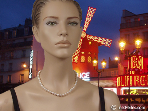 Collier de perles d'eau douce de 8 ù 9 mm
