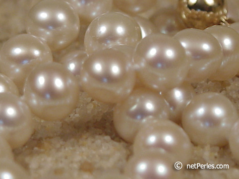 Collier de perles d'eau douce de 8 ù 9 mm