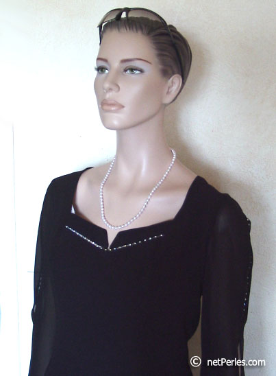 Collier de perles Akoya longueur 55 cm