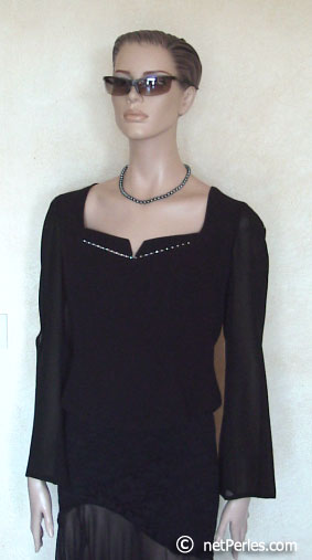 Collier de perles de culture akoya noir