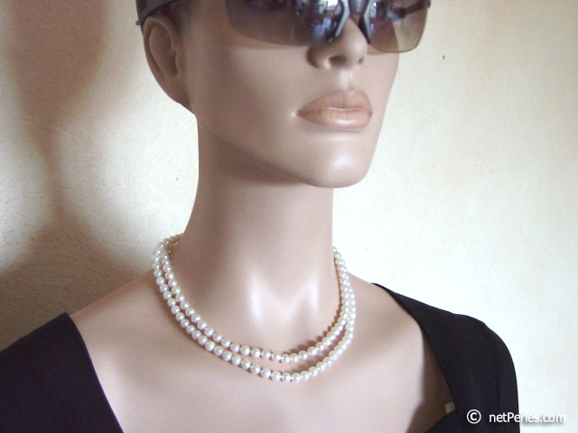 collier de perles akoya double rang