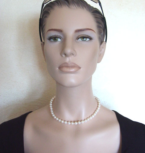 Collier de perles de culture d'Akoya Ras de cou