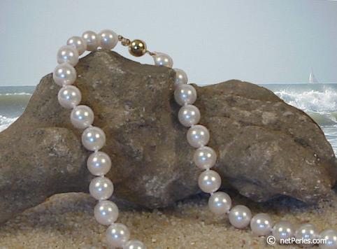 perles d'akoya blanches