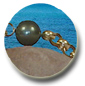 bracelet or 18 carat maille jason et perles de tahiti