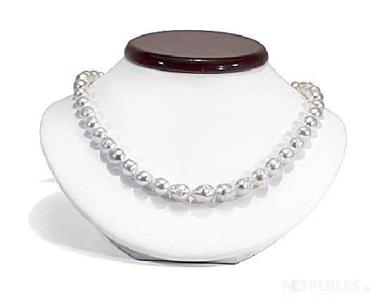 Collier de perles de culture baroques d'Australie