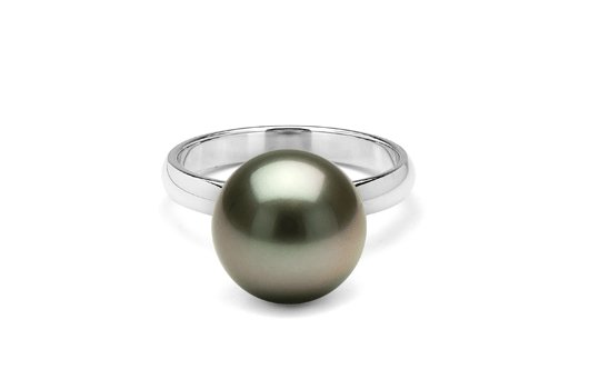 Bague Classique avec perle de Tahiti