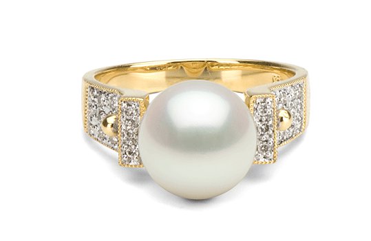 Bague Orbite avec perle de culture Doucehadama