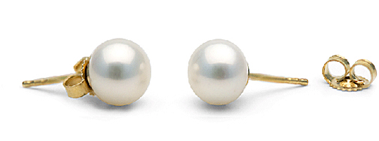 paire de boucles d'oreilles de perles de culture d'eau douce qualité AA+