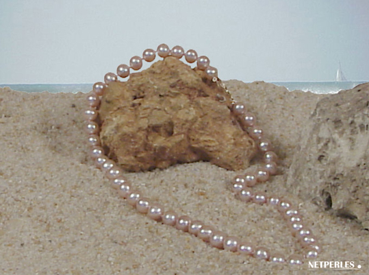 collier de perles de culture d'eau douce couleur naturelle lavance