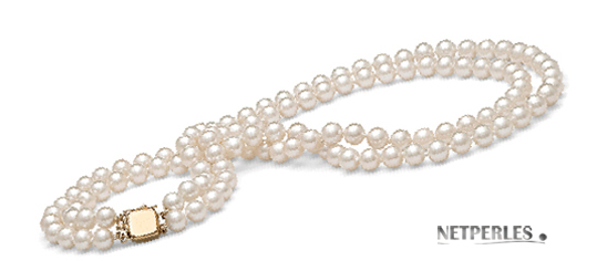 collier de perles double rang