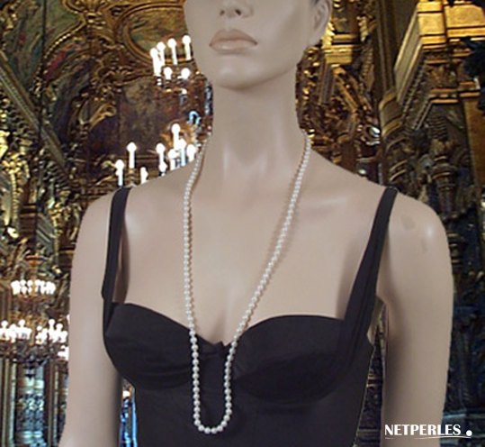long collier de perles, sautoir de perles