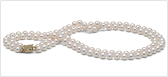 Collier double rang perles de culture Akoya